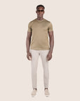 Mercerised Luxury T-shirt Taupe