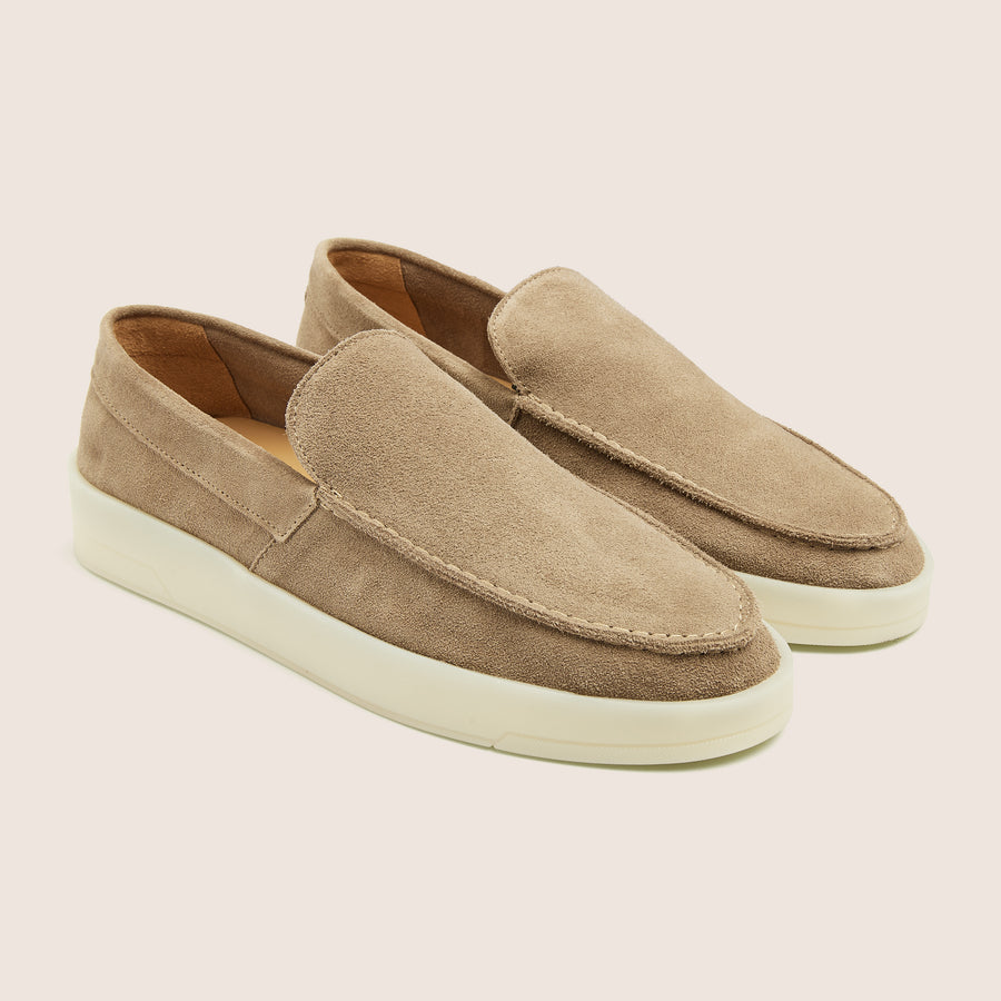 Suède Loafers Zandkleur