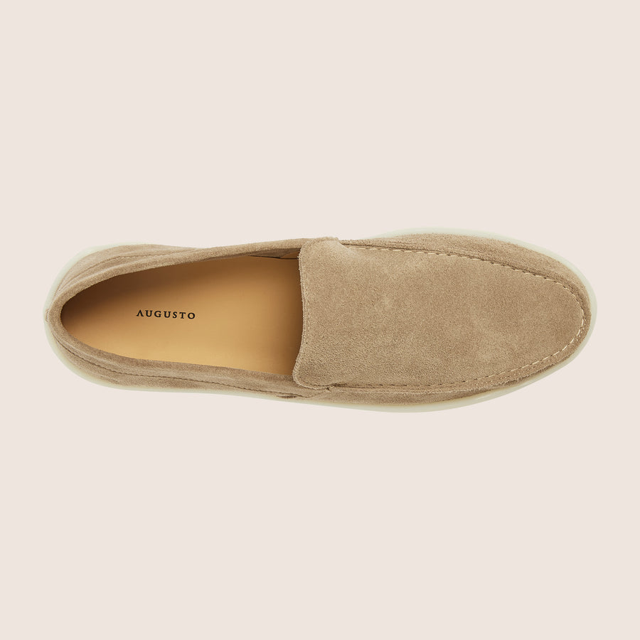 Suède Loafers Zandkleur