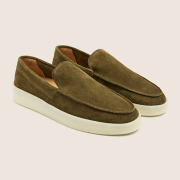 The Loafers Suede Dark Olive