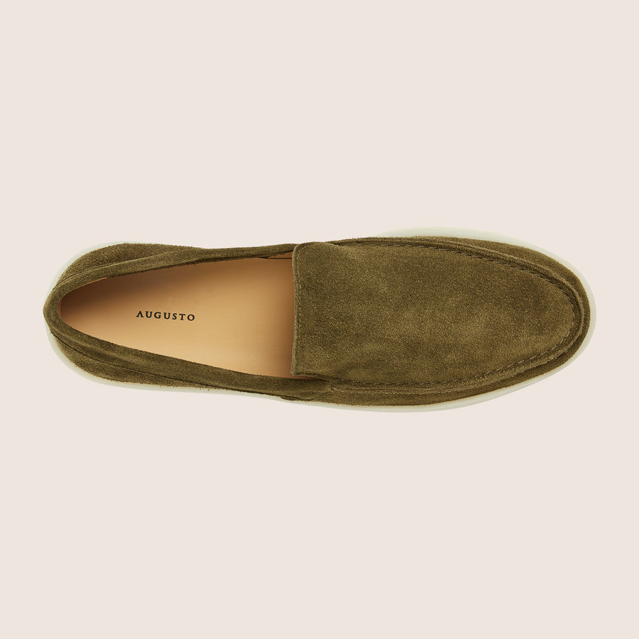 The Loafers Suede Dark Olive