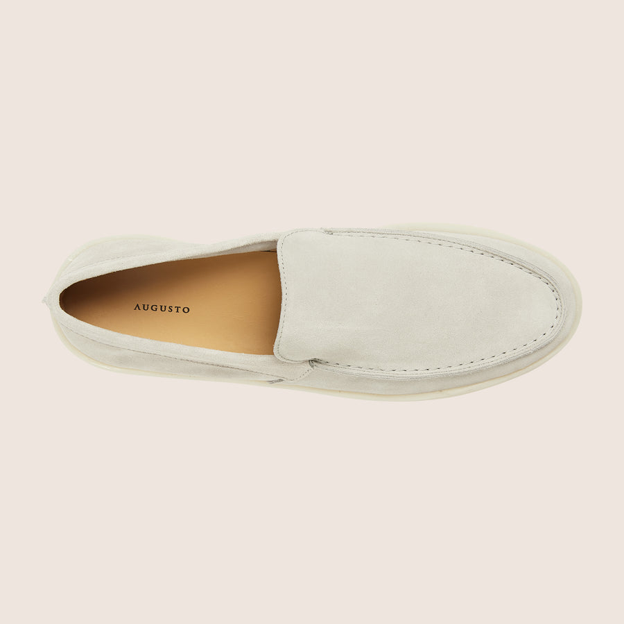 Suède Loafers Zilver