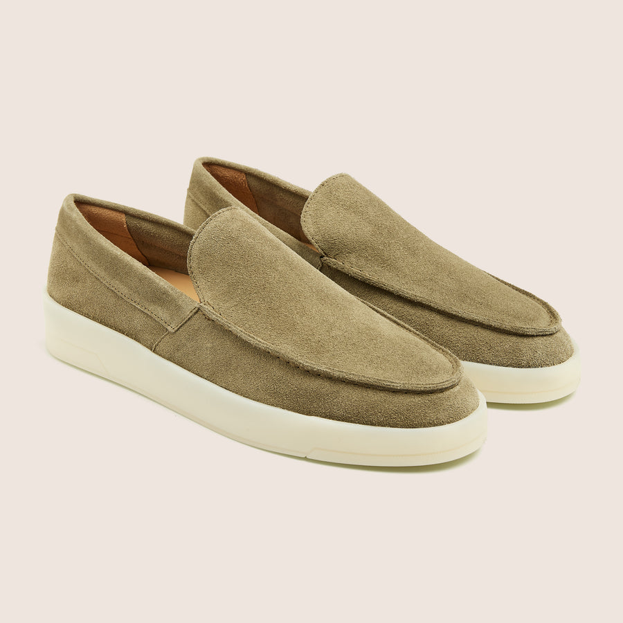 Suède Loafers Olijfgroen