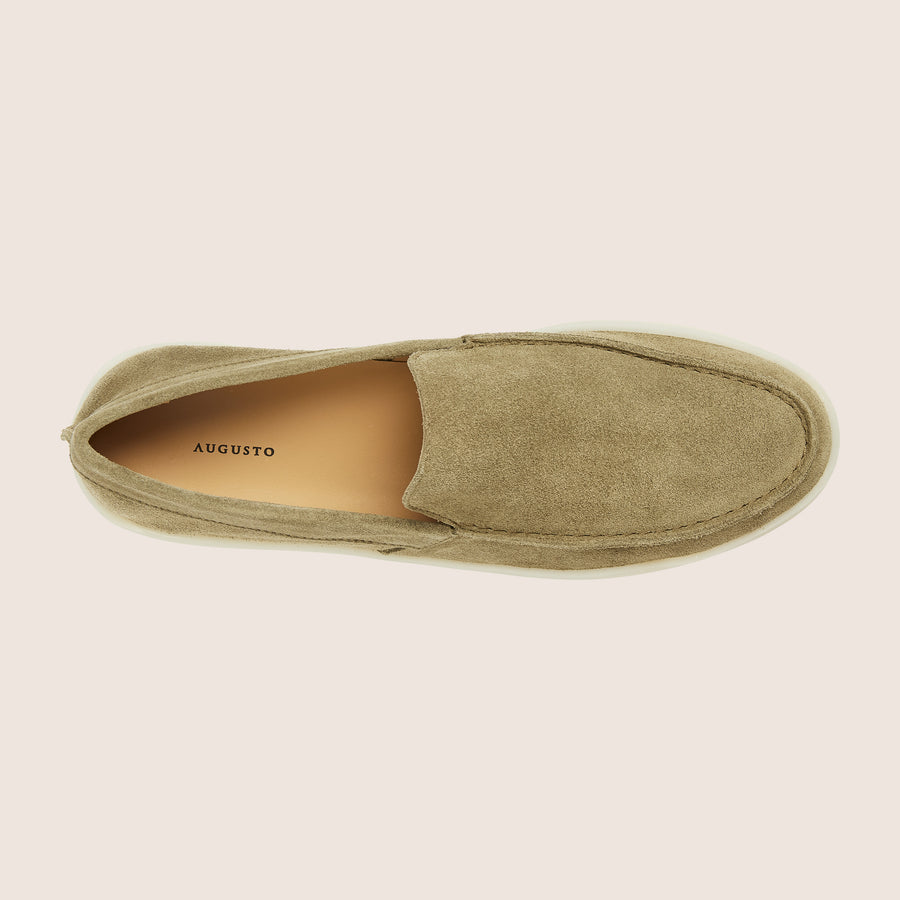 Suède Loafers Olijfgroen