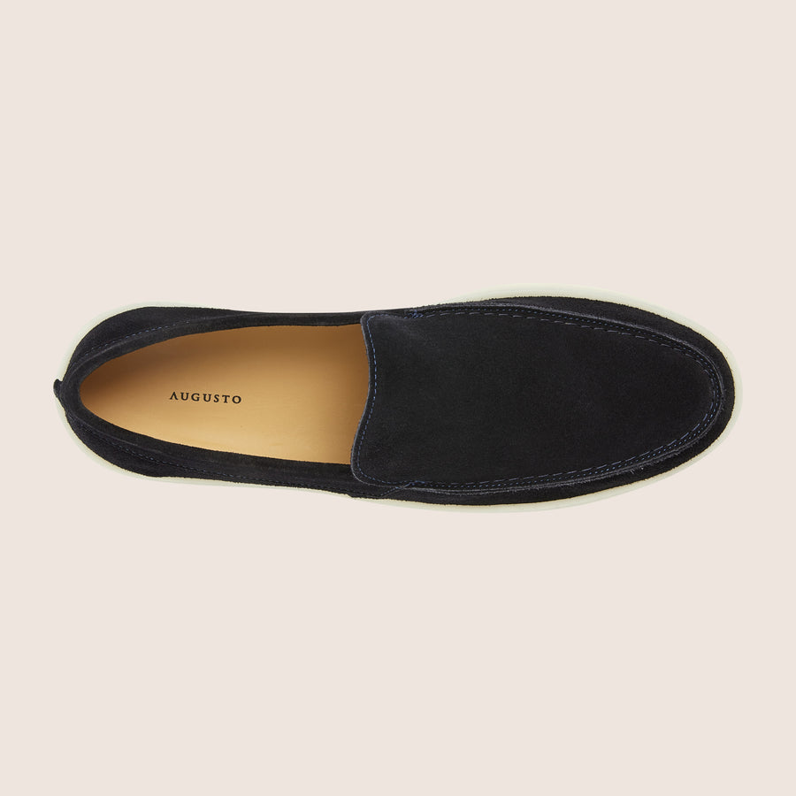 Suède Loafers Marineblauw