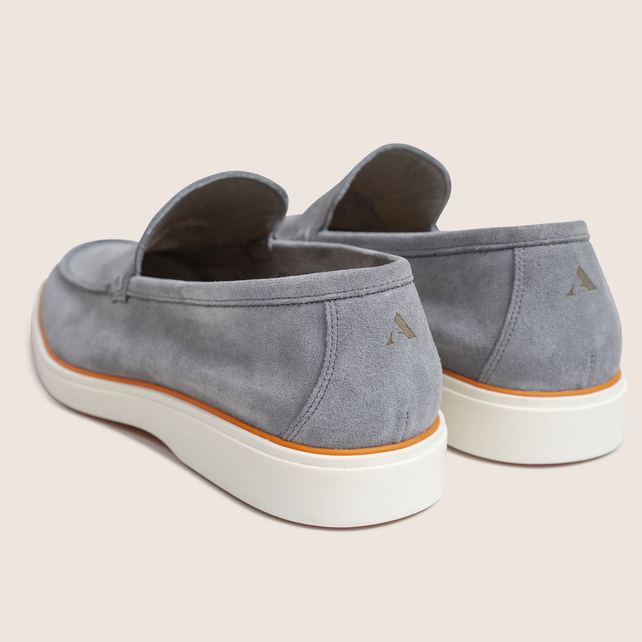 Slip-On Suede Loafers Grey