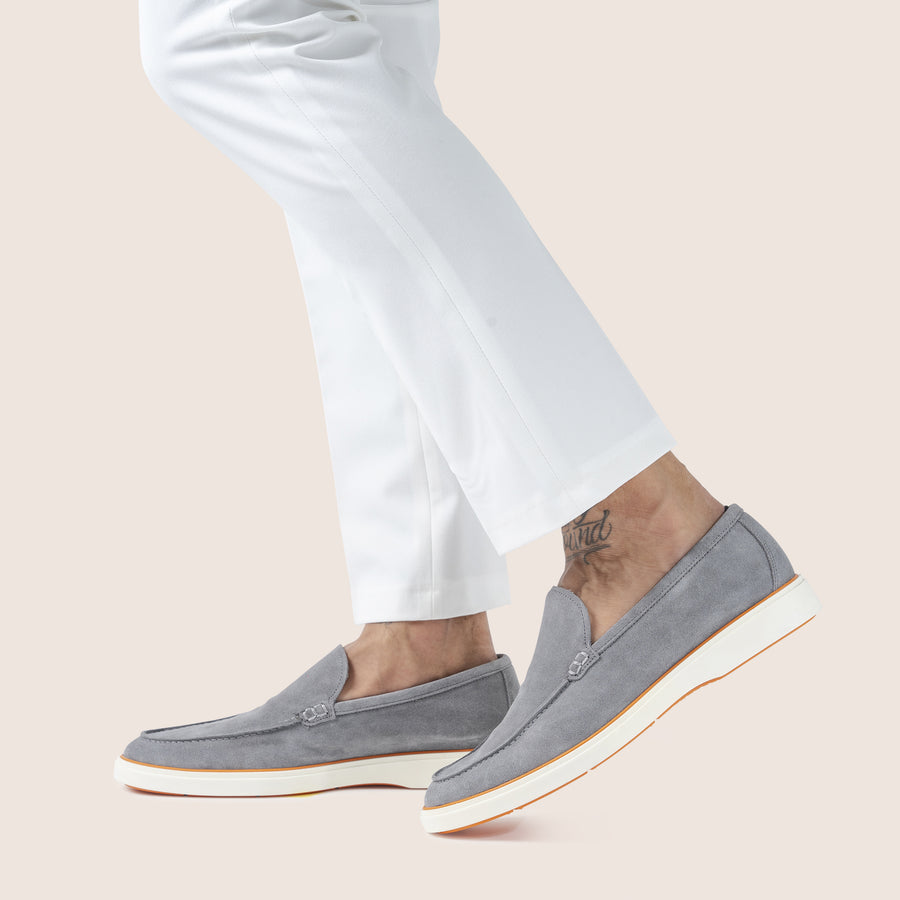 Slip-On Suede Loafers Grey