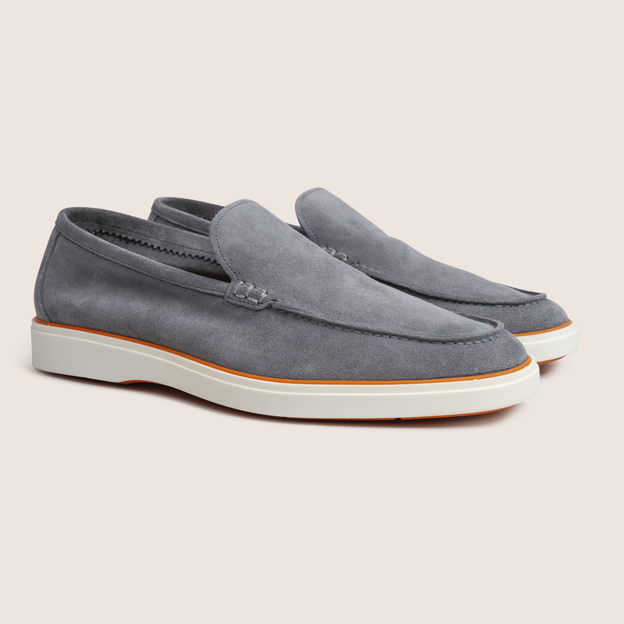 Slip-On Suede Loafers Grey