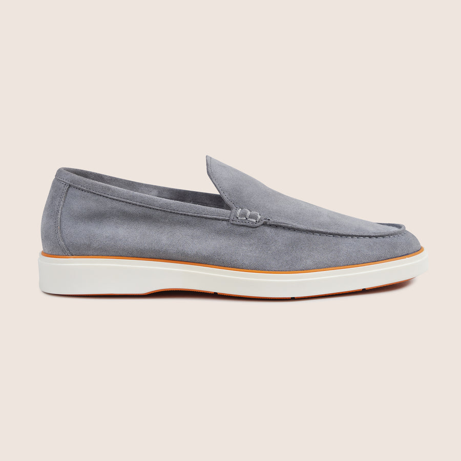 Slip-On Suede Loafers Grey