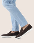 Slip-On Suede Loafers Pure Chocolate