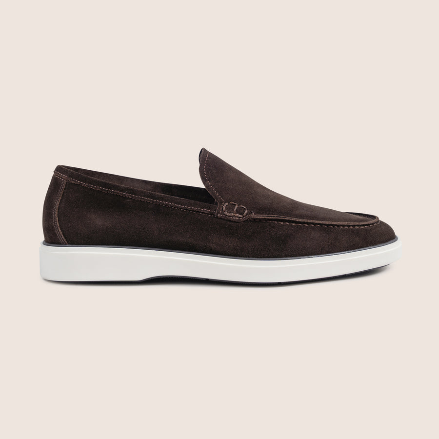 Slip-On Suede Loafers Pure Chocolate