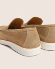 Slip-On Suede Loafers Beige