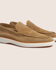 Slip-On Suede Loafers Beige