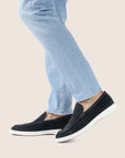 Slip-On Suede Loafers Black