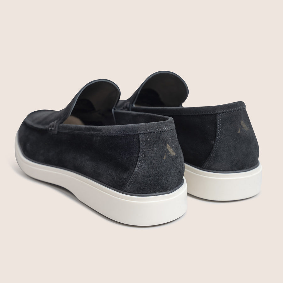 Slip-On Suede Loafers Black