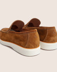 Slip-On Suede Loafers Cognac