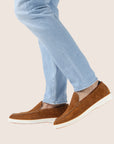 Slip-On Suede Loafers Cognac Bruin