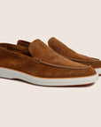 Slip-On Suede Loafers Cognac Bruin