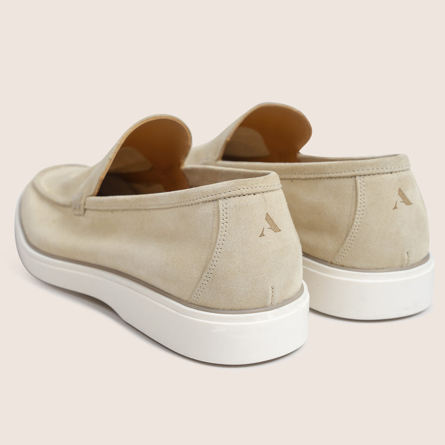 Slip-On Suede Loafers Cappuccino