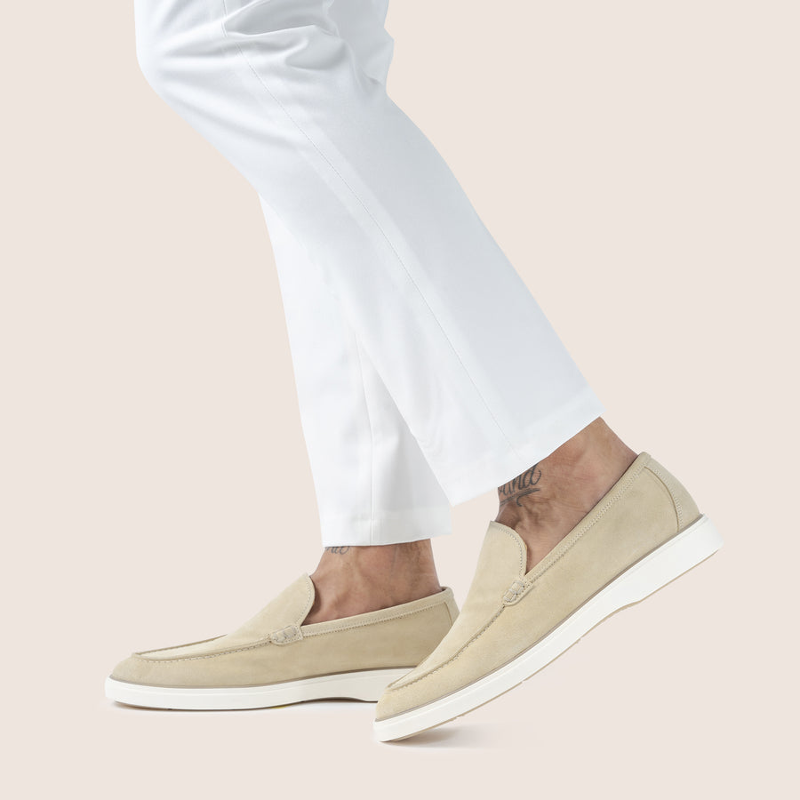 Slip-On Suede Loafers Cappuccino