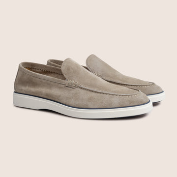 Slip-On Suede Loafers Beigé