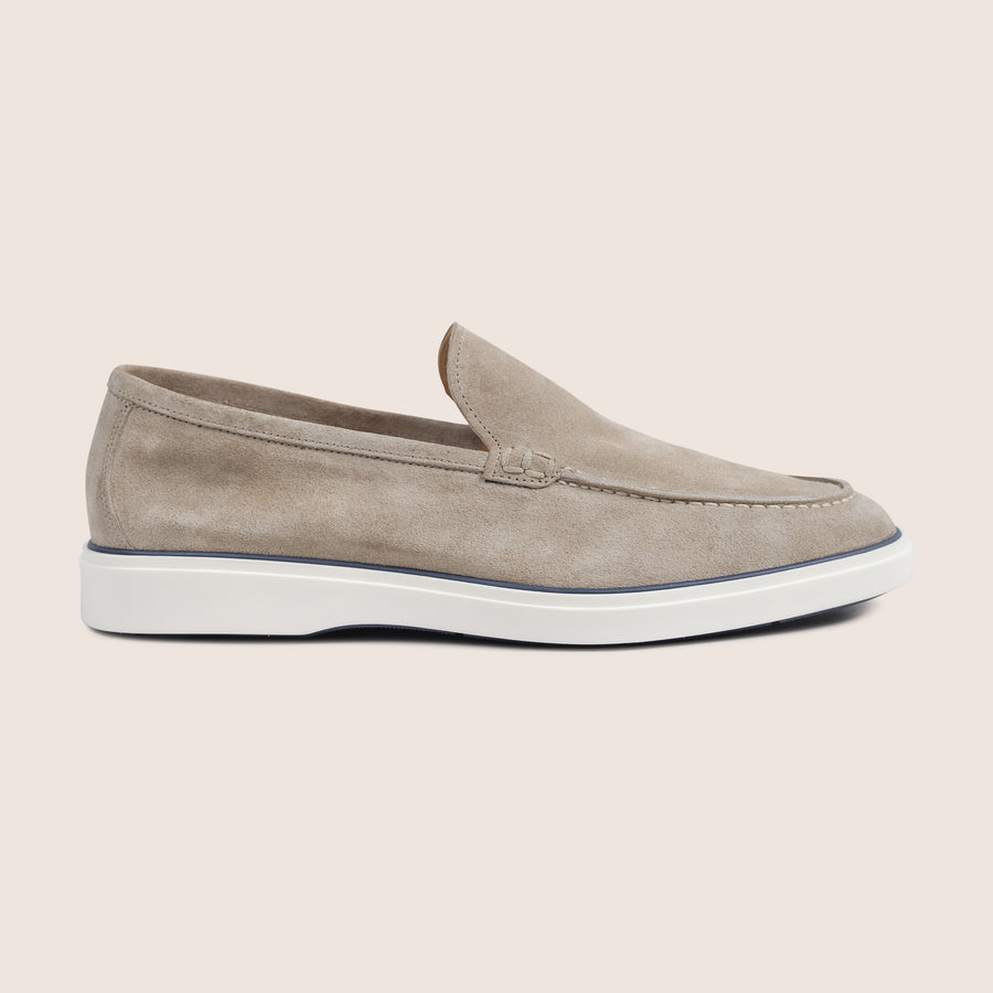 Slip-On Suede Loafers Beigé