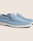 Slip-On Suede Loafers Sky Blauw