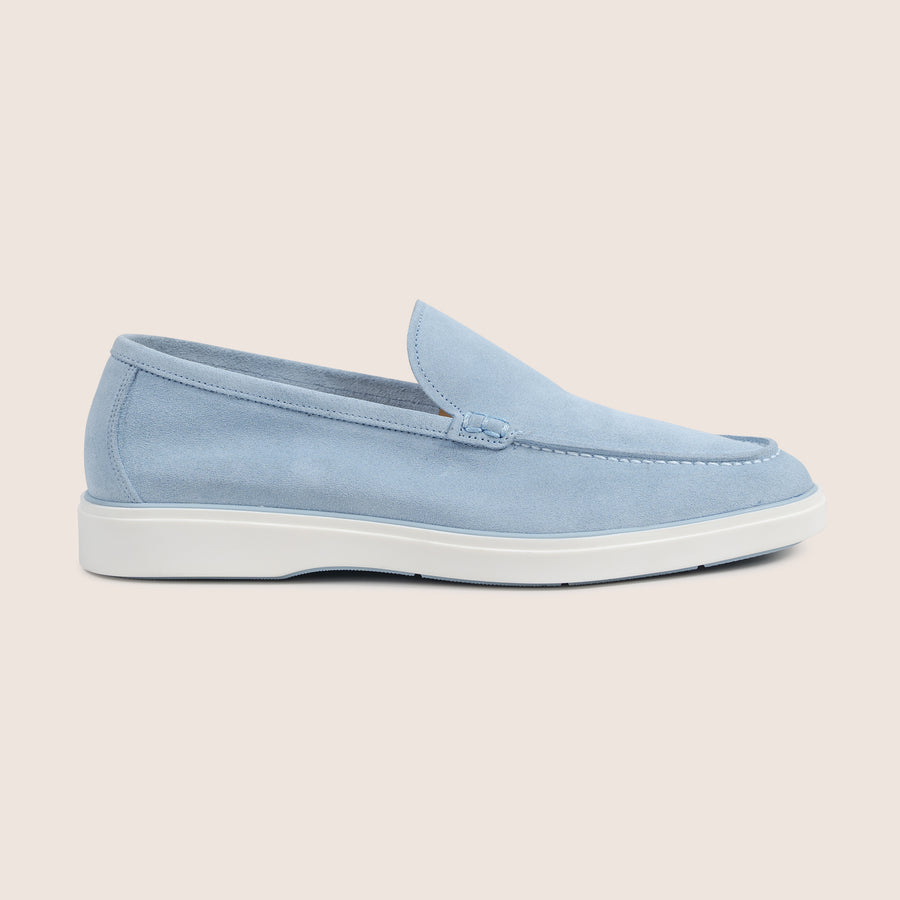 Slip-On Suede Loafers Sky Blauw