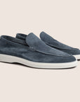 Slip-On Suede Loafers Staalblauw