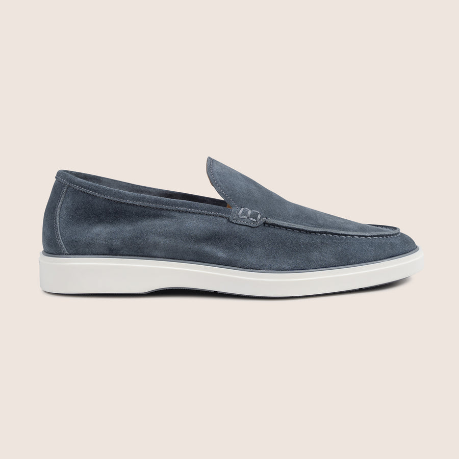 Slip-On Suede Loafers Staalblauw