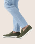 Slip-On Suede Loafers Olijfgroen