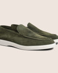 Slip-On Suede Loafers Olijfgroen