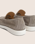 Slip-On Suede Loafers Taupe