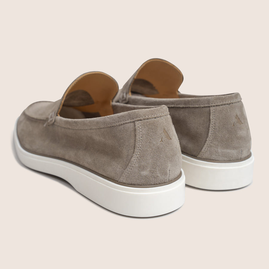 Slip-On Suede Loafers Taupe