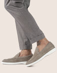 Slip-On Suede Loafers Taupe