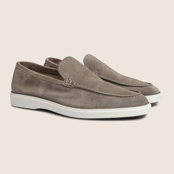 Slip-On Suede Loafers Taupe