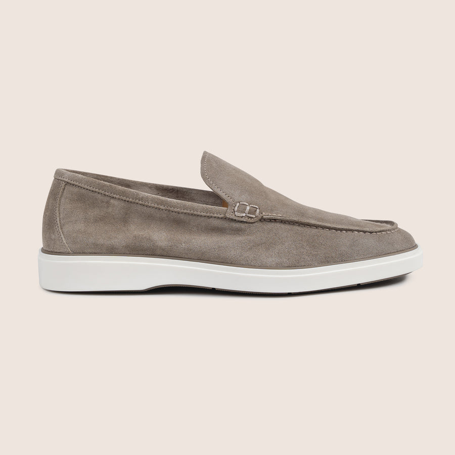 Slip-On Suede Loafers Taupe