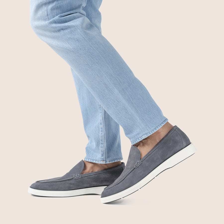 Slip-On Suede Loafers Donker Metaal