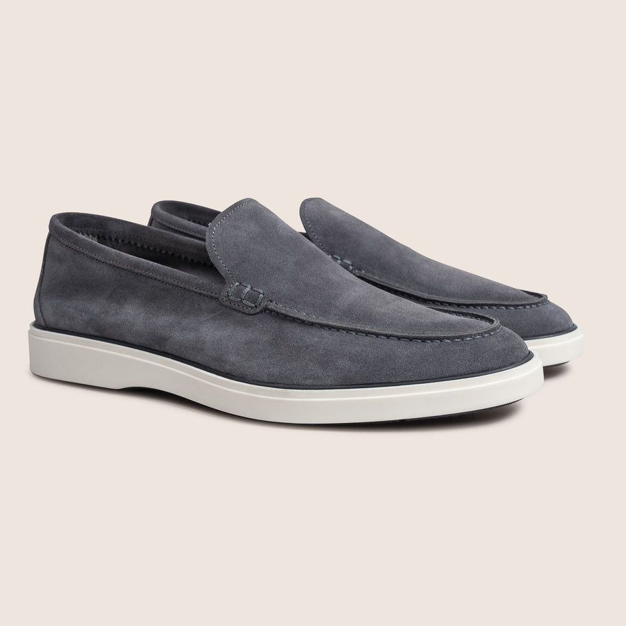 Slip-On Suede Loafers Donker Metaal