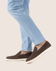 Slip-On Suede Loafers Chocolate