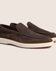 Slip-On Suede Loafers Chocolade Bruin