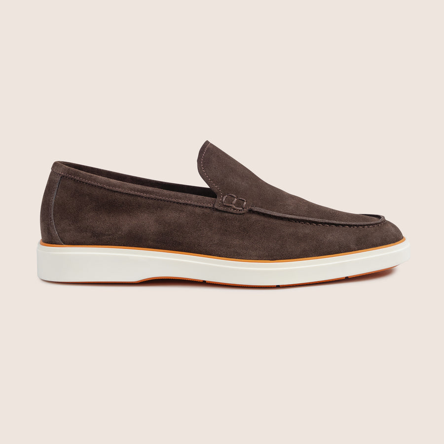 Slip-On Suede Loafers Chocolate