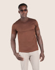 Mercerised Luxury T-shirt Chocolate