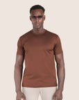 Gemerceriseerd Luxe T-shirt Chocolade