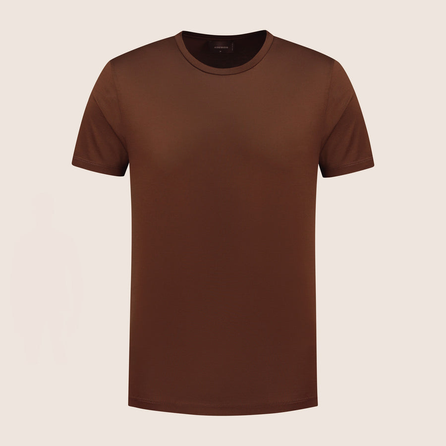 Mercerised Luxury T-shirt Chocolate