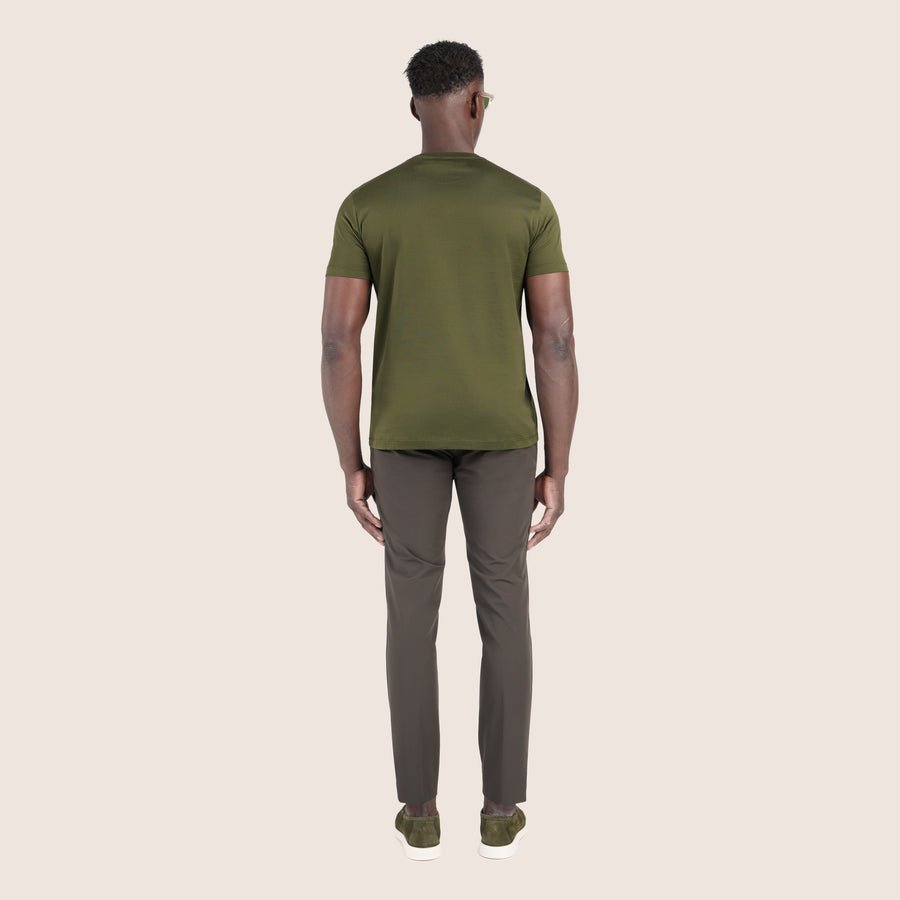 Mercerised Luxury T-shirt Dark Olive