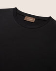 Gemerceriseerd Luxe T-shirt Zwart