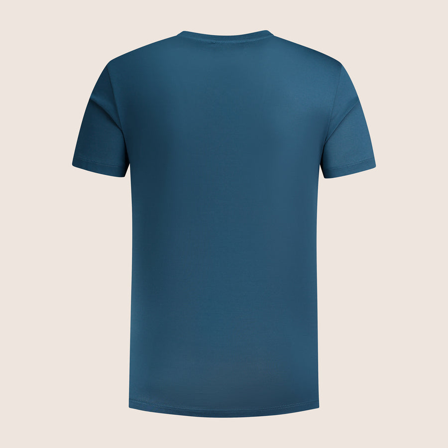 Mercerised Luxury T-shirt Steel Blue