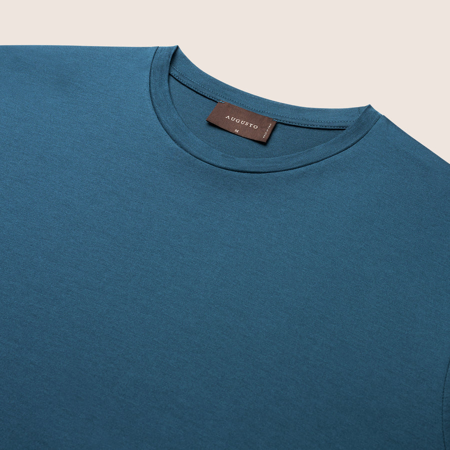 Mercerised Luxury T-shirt Steel Blue