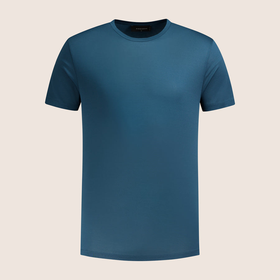 Mercerised Luxury T-shirt Steel Blue